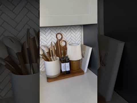 Literally the most aesthetic glass oil bottles that come in a pack of 4 #kitchenhack #kitchendecor