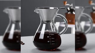 Pratinjau video produk One Two Cups Coffee Server Chemex Drip Pour Over with Filter 600ml - SE11