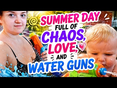 We Never Posted This… A Summer Day Full of Chaos, Love, and Water Guns 💦🫶
