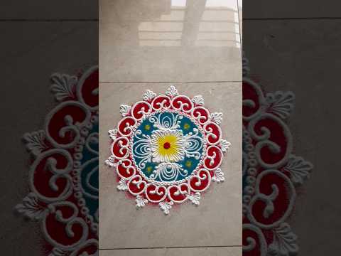 Beautiful Rangoli Design🌸🪔 #rangoli #diwali2025 #shorts #uniquerangoli #diwalirangoli #easyrangoli