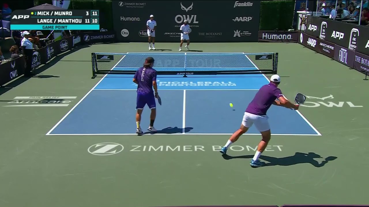 Munro/Mick v. Lange/Manthou | Game Point | Men's Doubles | Pickleball | APP Tour