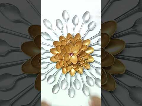 Plastic spoons wall 🪴 hanging craft ideas#youtubeshorts #shorts#wallhanging#trending#shortsfeed