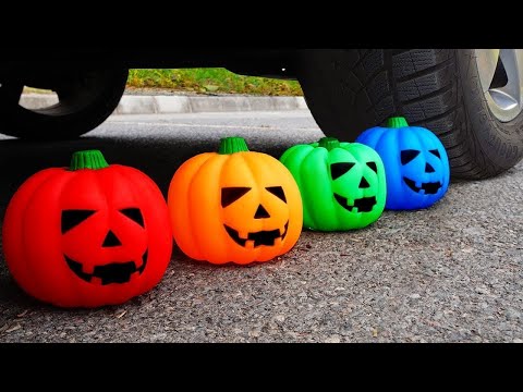 Experiment Glowing Glass Light Bulb vs Car! Crushing Crunchy, Soft Things with Car! 🔴🟡🟢🔵🟣