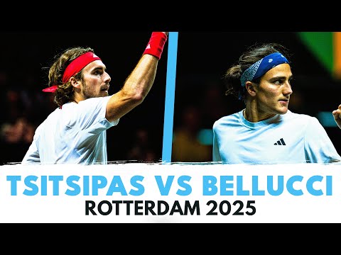 Mattia Bellucci vs Stefanos Tsitsipas Entertaining Match Highlights | Rotterdam 2025