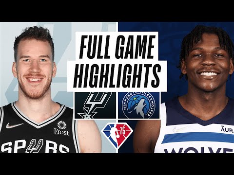 SPURS at TIMBERWOLVES | FULL GAME HIGHLIGHTS | April 7, 2022 video clip