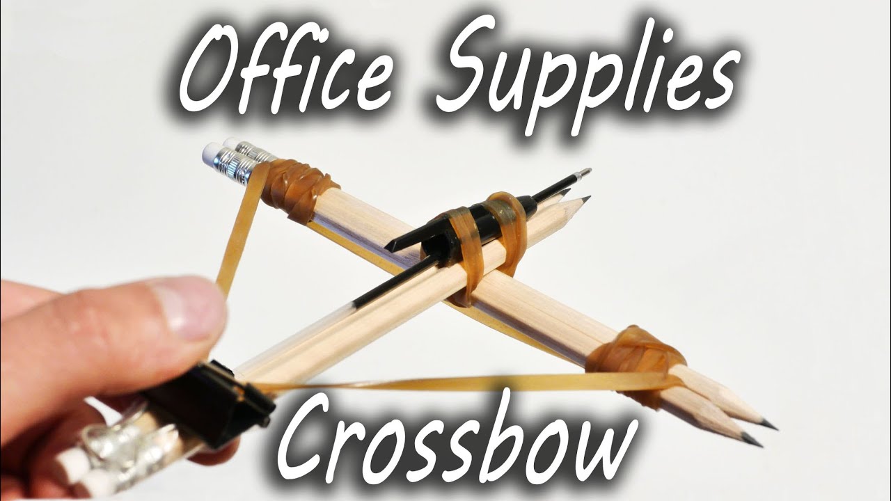 How to Make Office Supplies Crossbow - YouTube
