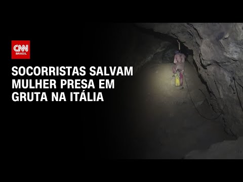 Socorristas salvam mulher presa em gruta na itália | LIVE CNN