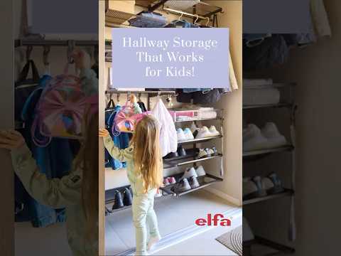 Hallway Storage That Works for Kids #interiordesign