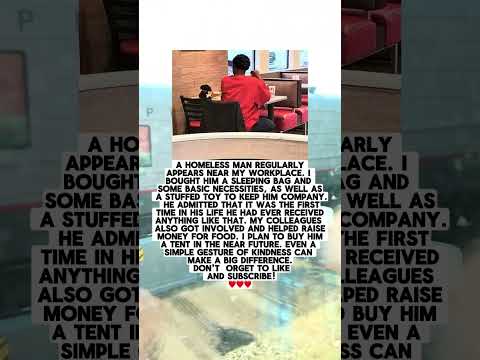 I Bought Him A Sleeping Bag And Some Basic Items, As Well As A Stuffed Toy