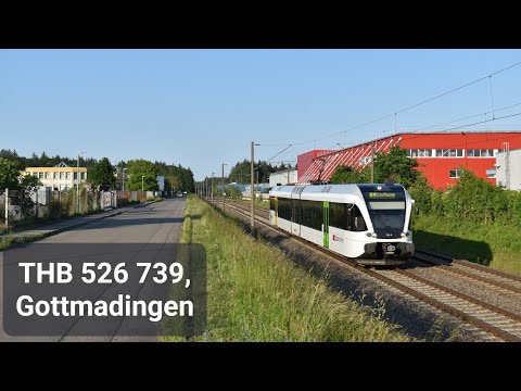 4K | Thurbo RABe 526 734 komt door Gottmadingen als SBB S62 naar Schaffhausen!