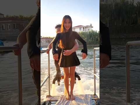 From Fear to Freedom — Her First Flyboarding Experience Will Melt You! ❤🥰 #shorts #shortsfeed