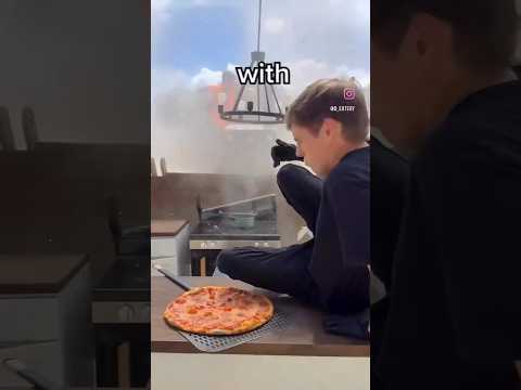 Making pizza with construction tool        #mrbeast #pizzalover