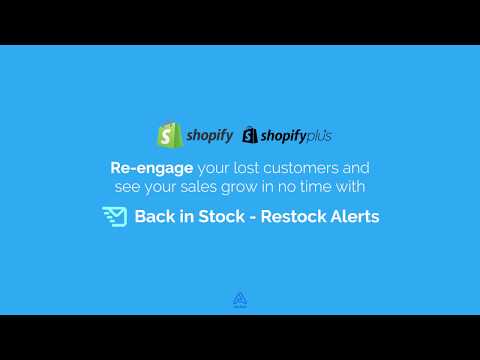 video Back In Stock ‑ Restock Alerts