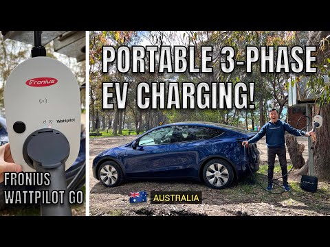 PORTABLE ELECTRIC VEHICLE THREE PHASE CHARGING Model Y Demonstration