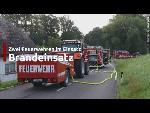 Brand in einem Hausanbau in Aichkirchen sorgte für Einsatz zweier Feuerwehren