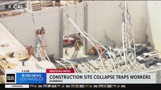 Glendale construction crew rescue is underway after structure collapse