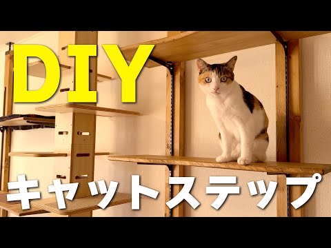 DIYでキャットステップを作ろう！拡張性のあるキャットステップにリニューアルしました！