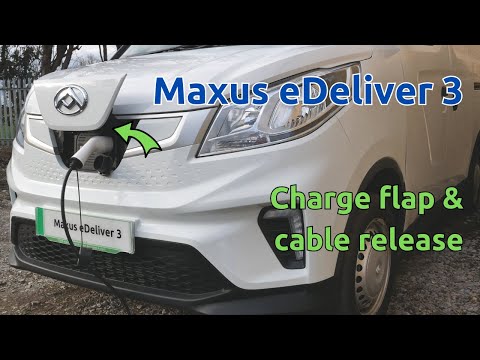 How to correctly use the charge port & cable release on a Maxus eDeliver 3 (EV30) electric van