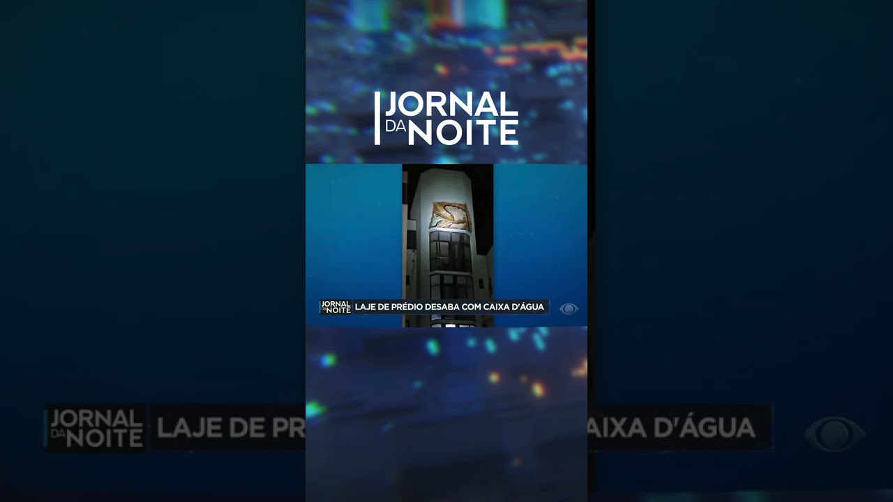 Laje de prédio desaba com caixa dágua em Santa Catarina