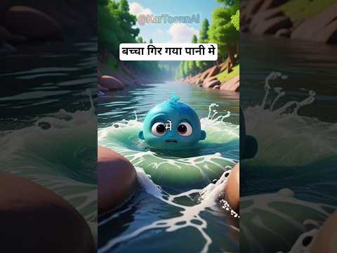बच्चा गिर गया पानी मे #shorts #ai #new #story #trending #viral #shortvideo #cartoon #shortsfeed
