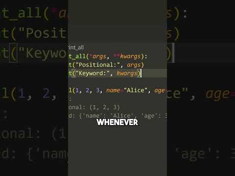 Python *ARGS & **KWARGS Concept☝