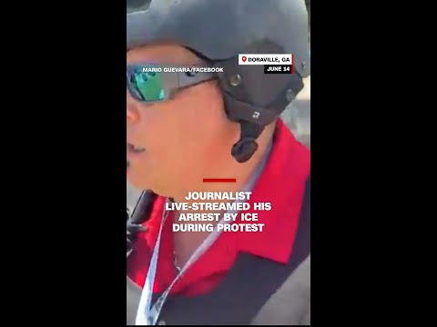 Journalist live-streamed his arrest by ICE during protest.