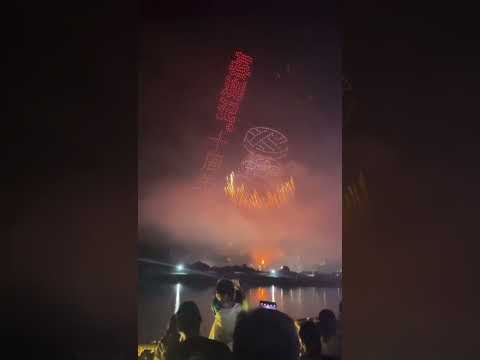 충격적인 드론 쇼 추락사고