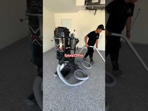 Instalación de garage doble de epoxy flake profesional.