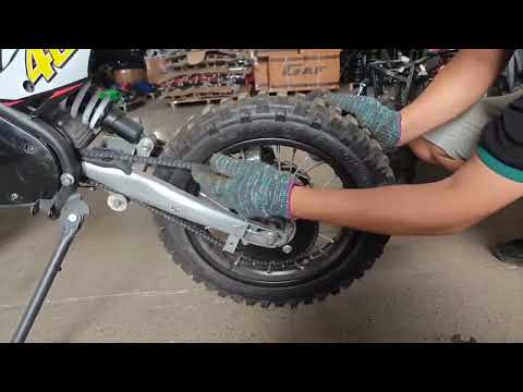 How to Tighten the chain on a electric Dirtbike