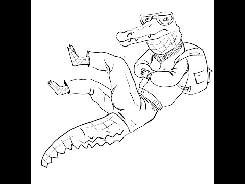 sketching random ideas in krita drawing and animation software