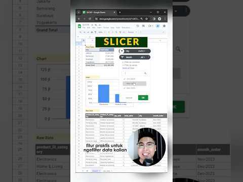 CARA PAKAI #SLICER DI #googlesheets #excel #exceltips #foryou #fypviral #spreadsheets #fypindonesia