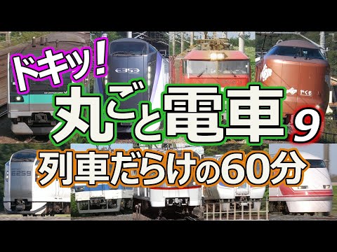 ドキッ！丸ごと電車 列車だらけの60分 9時間目 ～ながら見鉄道動画(BGV)～ (60 minutes train video Part.9)