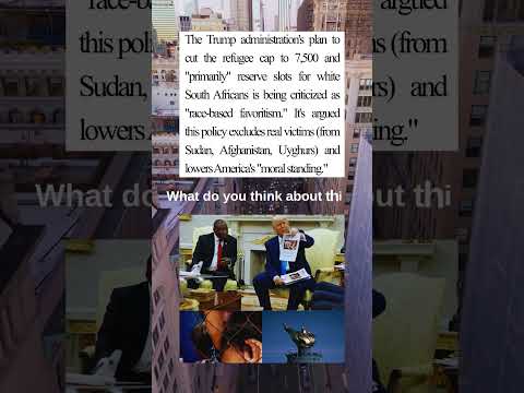 Trump's Refugee Policy Criticized as Race Based Favoritism