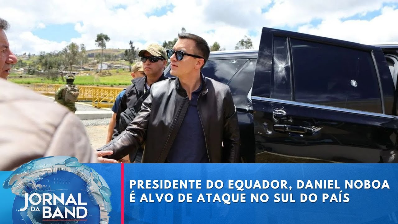Presidente do Equador, Daniel Noboa é alvo de ataque no sul do país | Jornal da Band