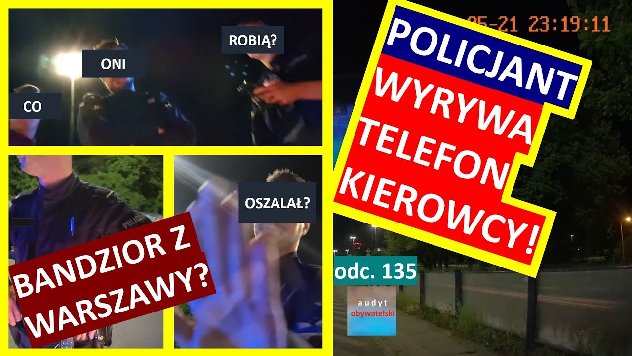 Policjant wyrywa telefon kierowcy niszcząc jego własność, wypiera się, ale wszystko się nagrało #135