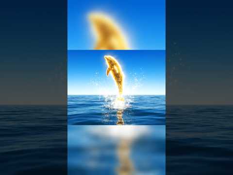 UNBELIEVABLE! A Dolphin Made of PURE SUNLIGHT Leaping in the Sea! #shorts #shortvideo #youtubeshorts