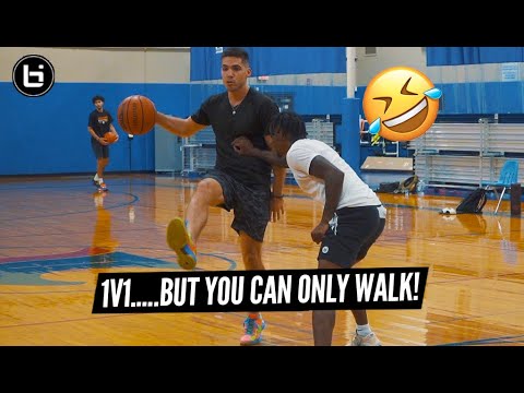 1V1 King of The Court..WALKING ONLY! Ballislife South Squad Is TOO Funny