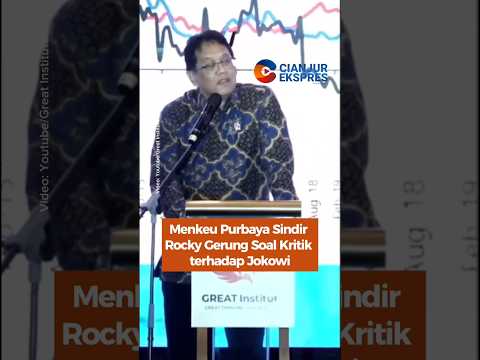 Menkeu Perbaya Sindir Rocky Gerung Soal Kritik Terhadap Jokowi
