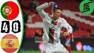 ملخص مباراة البرتغال و اسبانيا 4 0 جنون رونالدو الدي لا ينسى مباراة ...