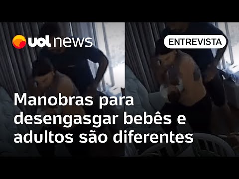 Manobras para desengasgar bebês e adultos são diferentes; enfermeira explica o que fazer