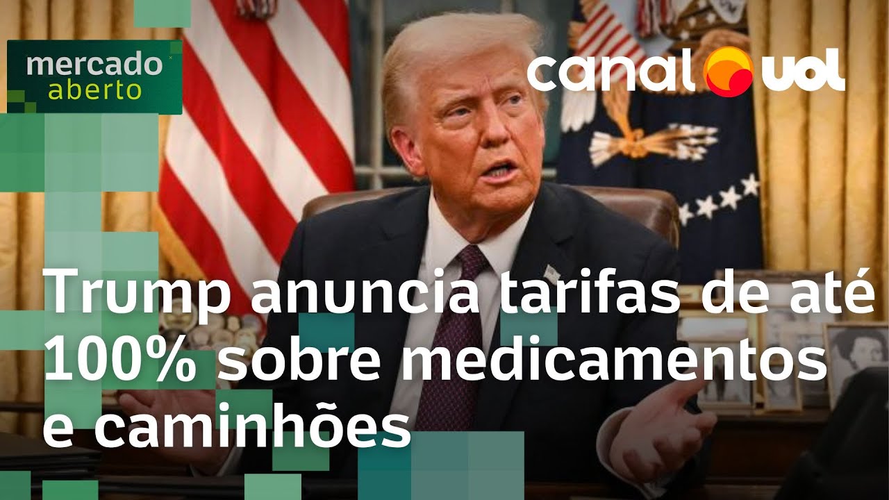 Trump anuncia tarifas de até 100% sobre medicamentos e caminhões