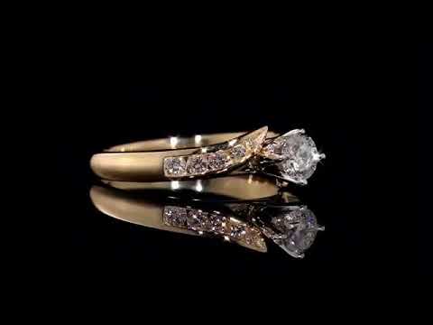 Кольцо из желтого золота с бриллиантами