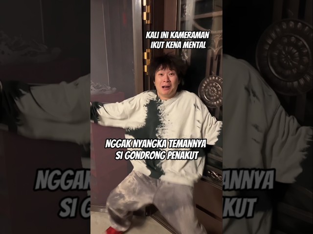 Teman si gondrong ternyata penakut 🤣