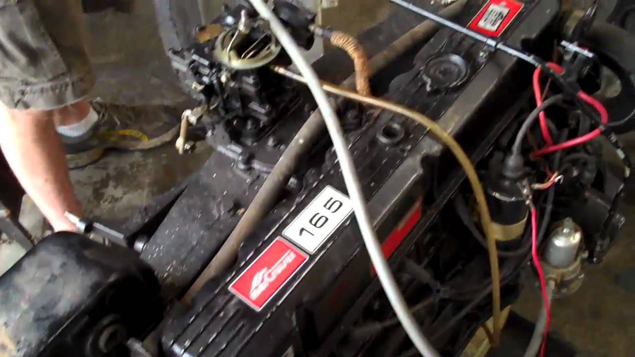 MerCruiser 165 straight 6 boat motor - YouTube mercruiser pump diagram 