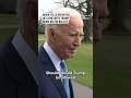 Biden tells reporter hes fine with Trump being on the ballot
