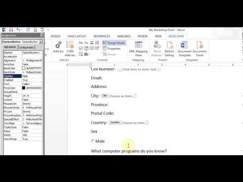 How To Create A Pdf Form In Word 2007