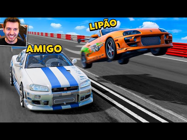 TROLLEI meu amigo com CARRO QUE VOA no BeamNG Drive Multiplayer!