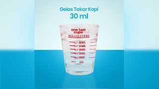 Pratinjau video produk One Two Cups Gelas Takar Kopi Expresso Shot Glass Coffee 30ml - MD19