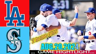 Los Angeles Dodgers Vs. Seattle Mariners FULL Highlights (08.20.24) | MLB Season 2024