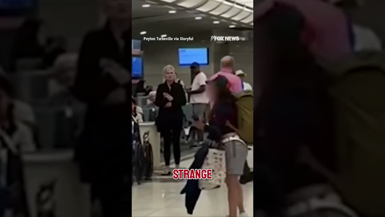 Airport CHAOS: Irate woman kicks airline staffer, smashes computers #shorts #viral #us #foxnews